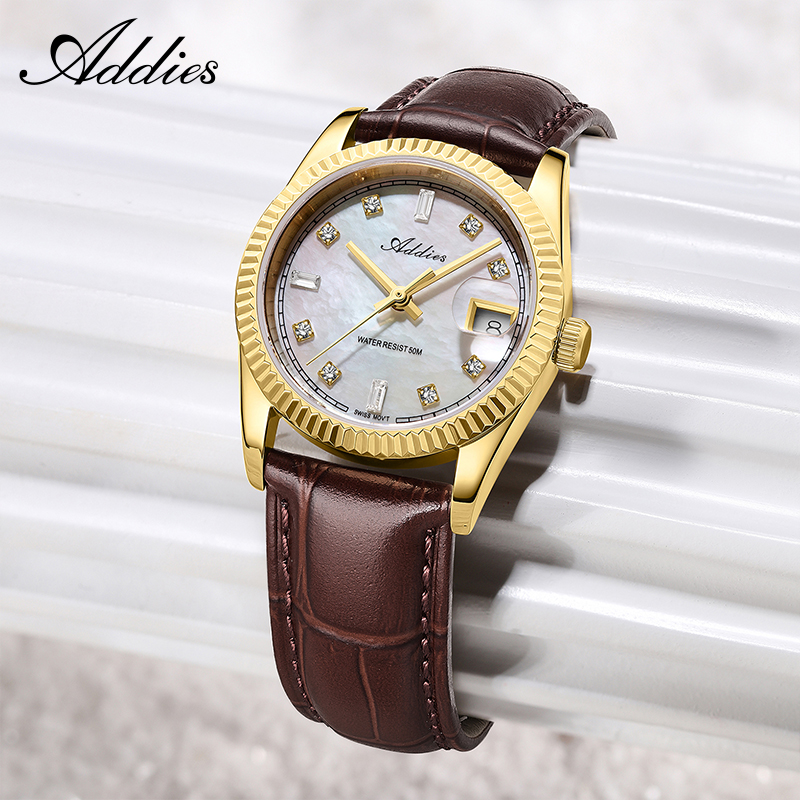 Luxury Watch In Usa - アディーズ 585 クォーツ女性用腕時計 28 ミリメートル高品質サファイアガラス 50