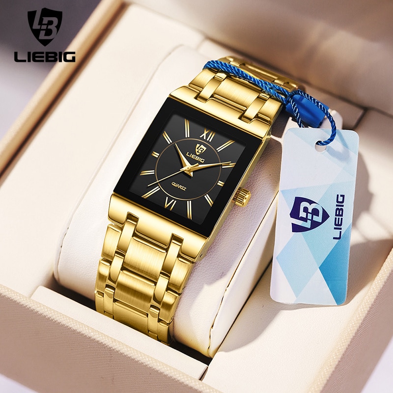 Luxury Watch Life - LiEBIG 高級ゴールデンクォーツ腕時計女性ガール男性ファッション 30 メートル防水女性レディースメンズ腕時計レロジオ Feminino