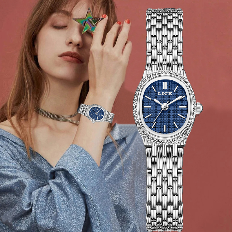Luxury Watch In Usa - LIGE ファッション高級クォーツ女性用腕時計エレガントなクラシックシンプルなダイヤル防水ステンレスレディース腕時計女性用 Reloj Mujer + ボックス