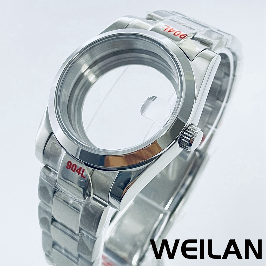 Bronze Case Watch - 防水マニキュアケース,サファイアクリスタル,シルバー,nh34,nh35,nh36,nh38,nh39,nh70,nh72,eta2824,pt5000,36mm, 40mm