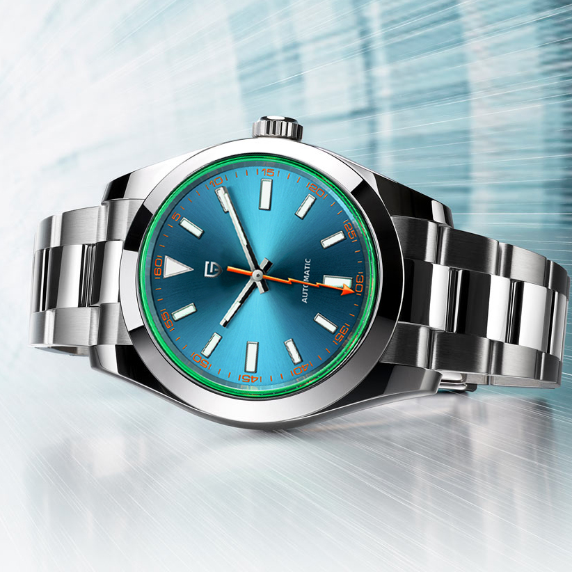 Luxury Watch Green Dial - パガーニデザイングリーンガラスメンズ機械式時計高級 AR サファイア自動時計男性用ステンレス鋼時計 2026 新しい