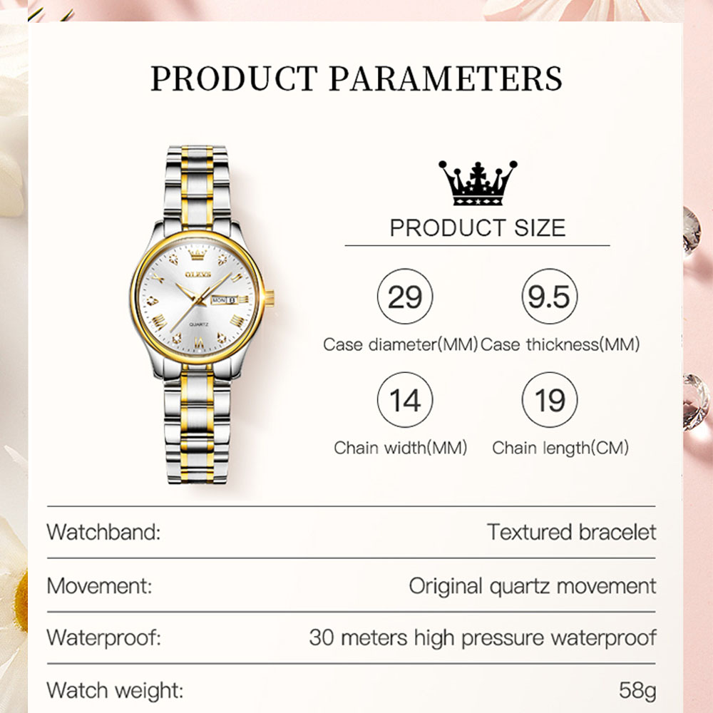 Olevs-女性用防水クォーツ時計、新しいファッション、クラ - Luxury Watch Index のレビューと価格