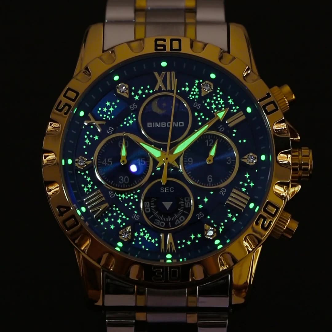 2026年 メンズ腕時計 ライトラグジュアリー ビジネス ス - Moonphase Complication Watch のレビューと価格