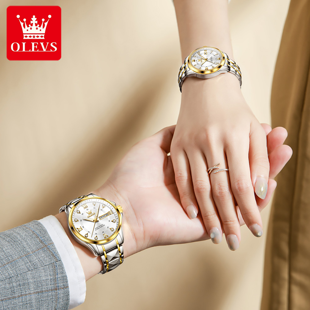 OLEVS 2906 カップルウォッチ オリジナルローマ数字 - Luxury Watch Life のレビューと価格