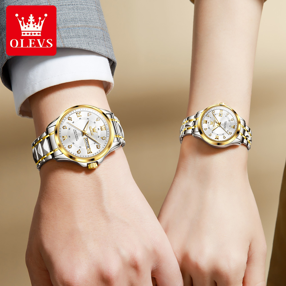 OLEVS 2906 カップルウォッチ オリジナルローマ数字 - Luxury Watch Life のレビューと価格