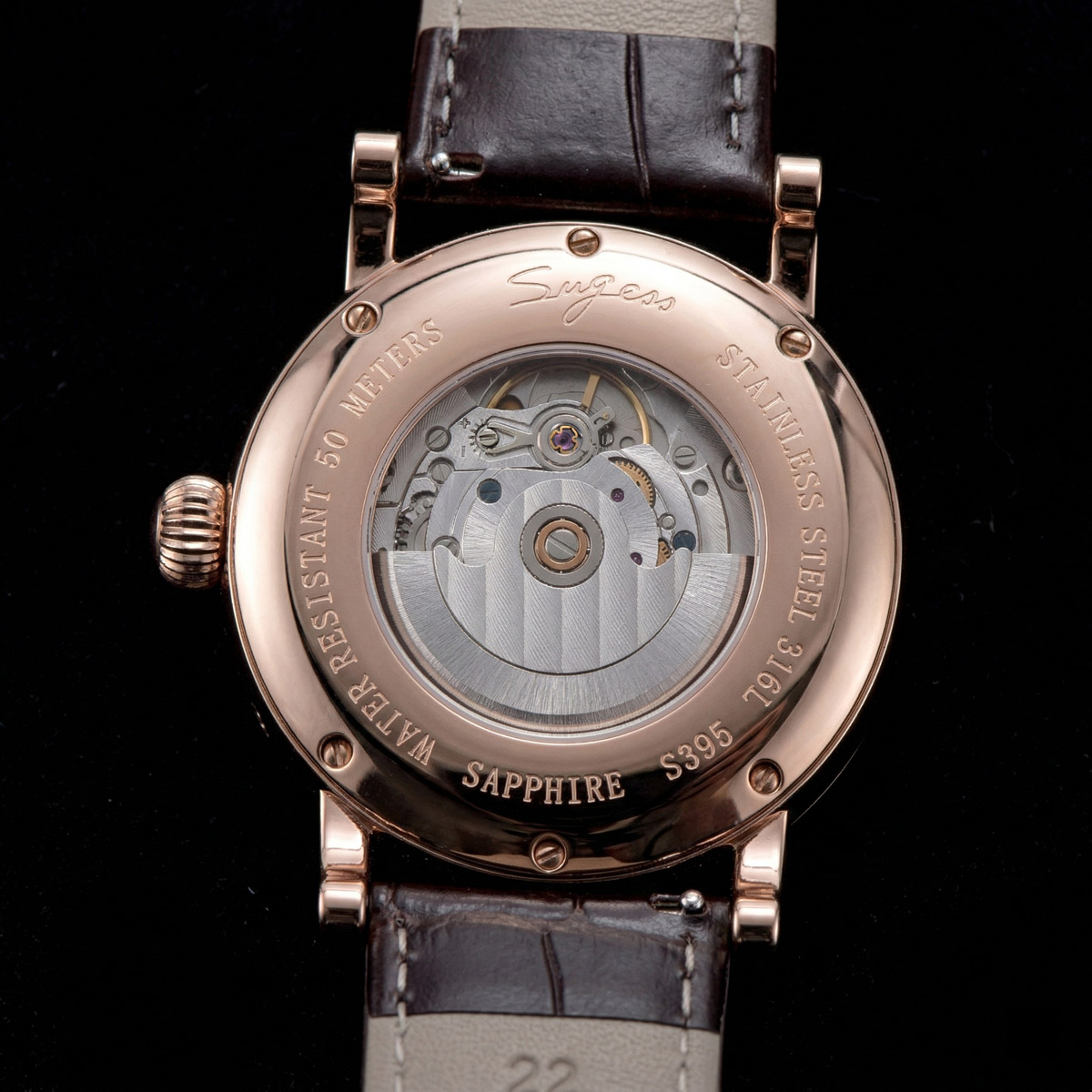 メンズ自動巻き腕時計,発光ダイヤル,サファイアクリスタル,高 - Moonphase Complication Watch のレビューと価格