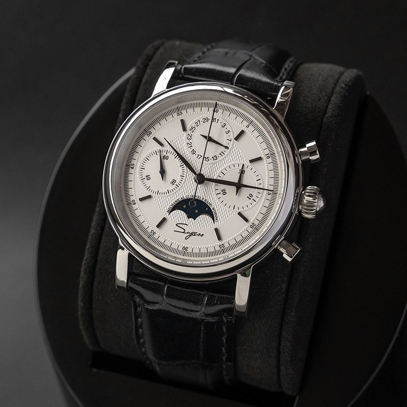 Sugess メンズ腕時計オリジナルムーブメント ST190 - Moonphase Complication Watch のレビューと価格