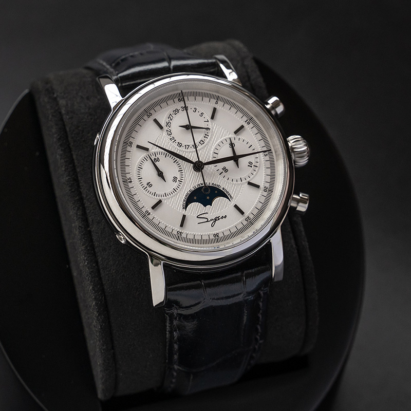 Sugess メンズ腕時計オリジナルムーブメント ST190 - Moonphase Complication Watch のレビューと価格
