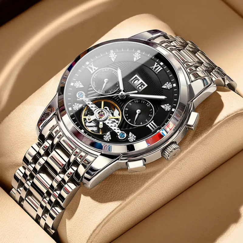 最高級ビジネスメンズ腕時計 ステンレススチール製 日付 曜日 - Luxury Watch Review のレビューと価格
