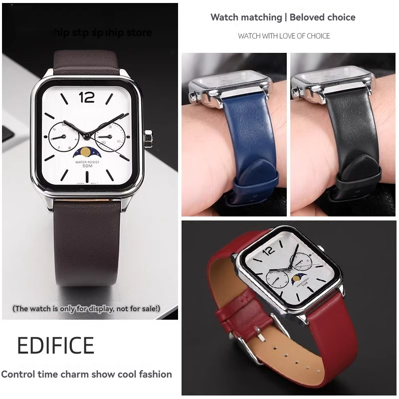 20 ミリメートル牛革時計ストラップカシオスモールスクエアム - Moonphase Complication Watch のレビューと価格