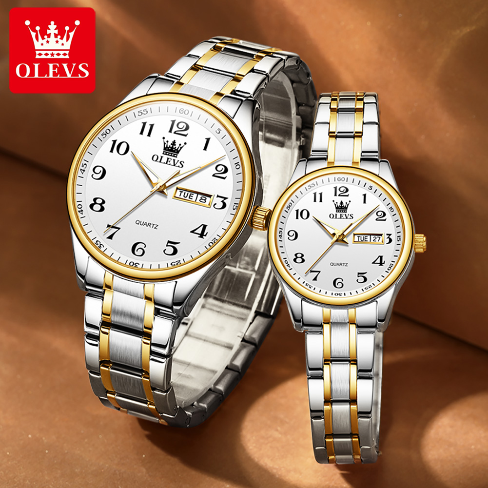 OLEVS 新ファッションカップル腕時計男性女性の高級ステン - Luxury Watch Life のレビューと価格