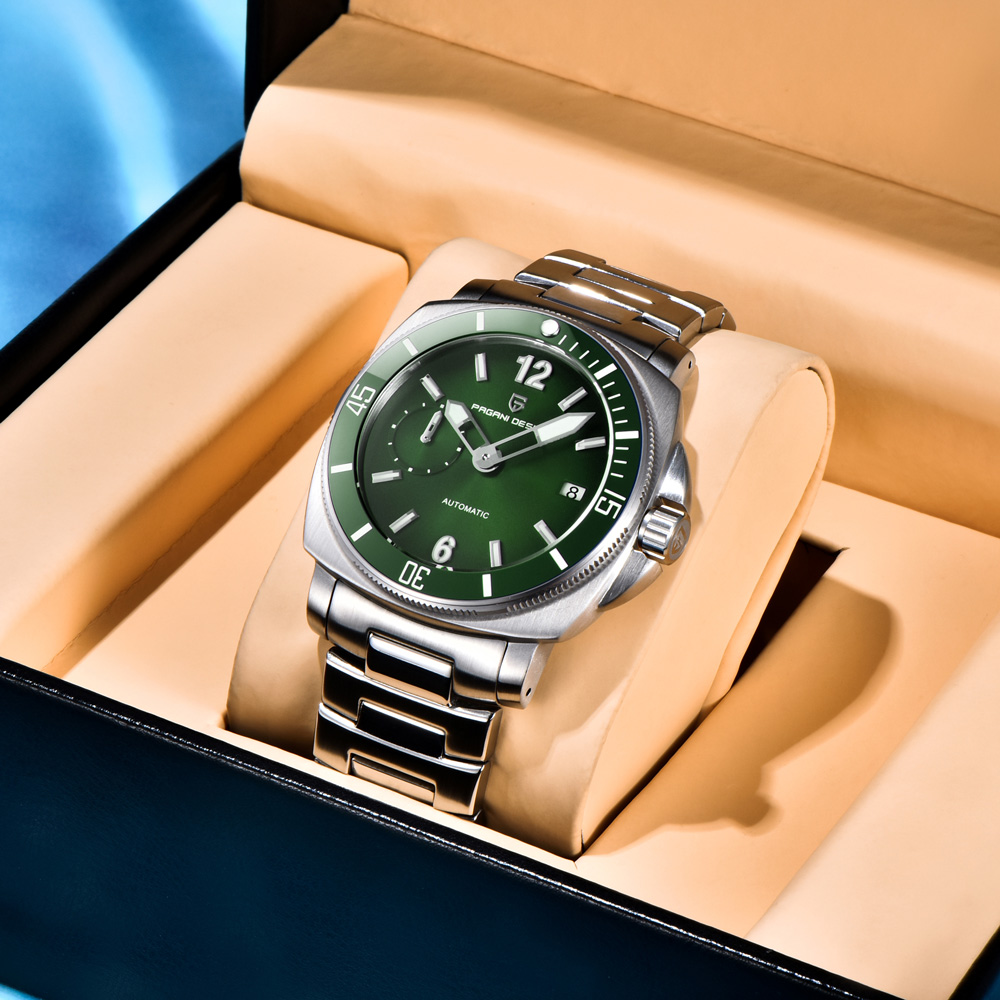パガーニ デザイン メンズ腕時計 高級グラデーション グリー - Luxury Watch Green Dial のレビューと価格