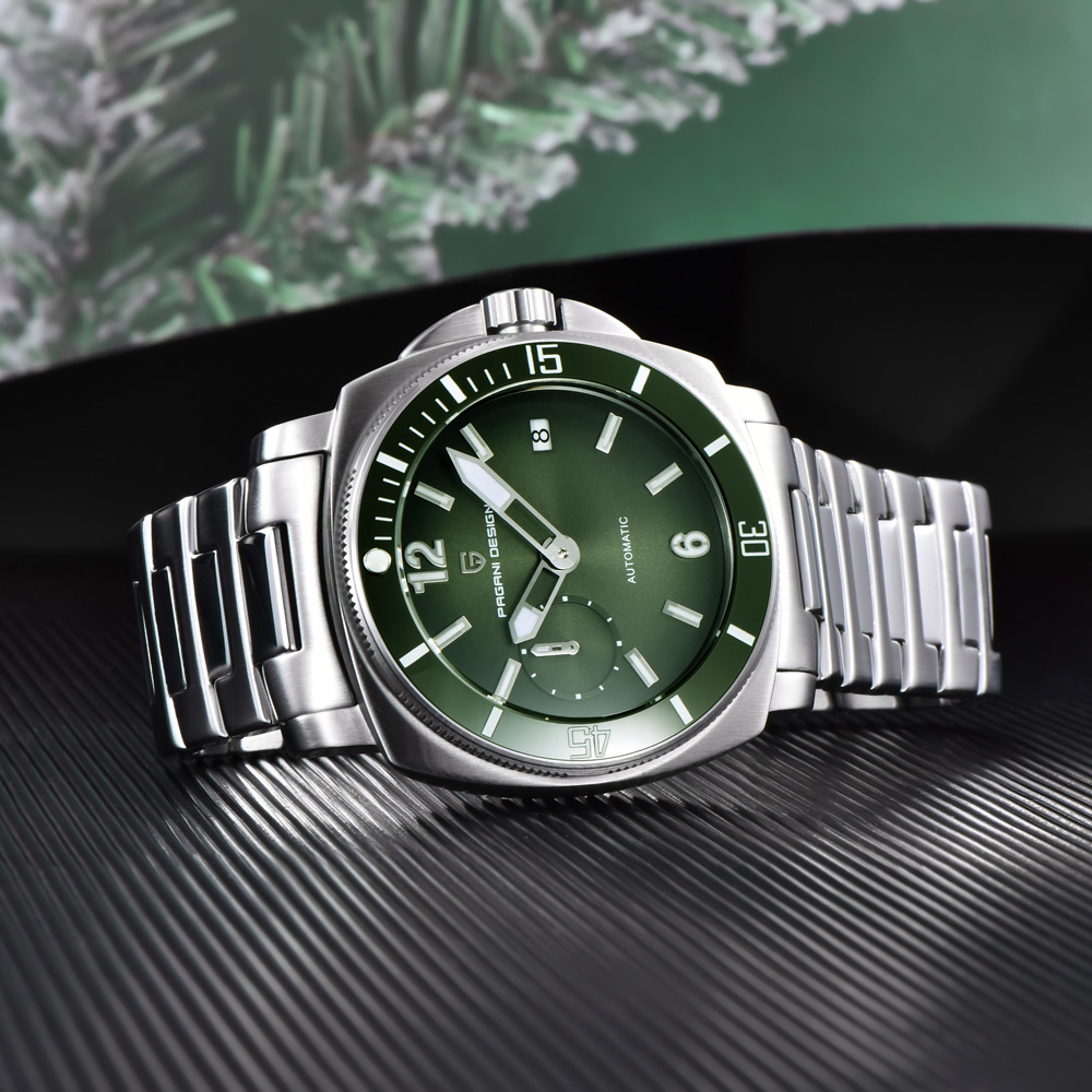 パガーニ デザイン メンズ腕時計 高級グラデーション グリー - Luxury Watch Green Dial のレビューと価格