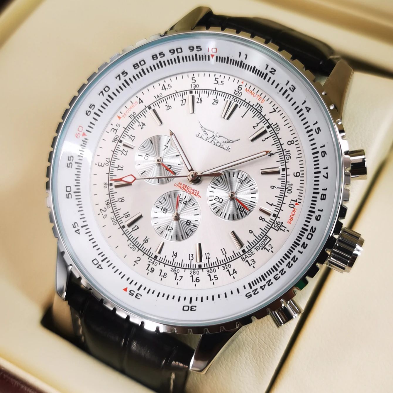 JARAGAR パイロット自動腕時計男性用ミリタリー多機能サ - Luxury Watch In Usa のレビューと価格