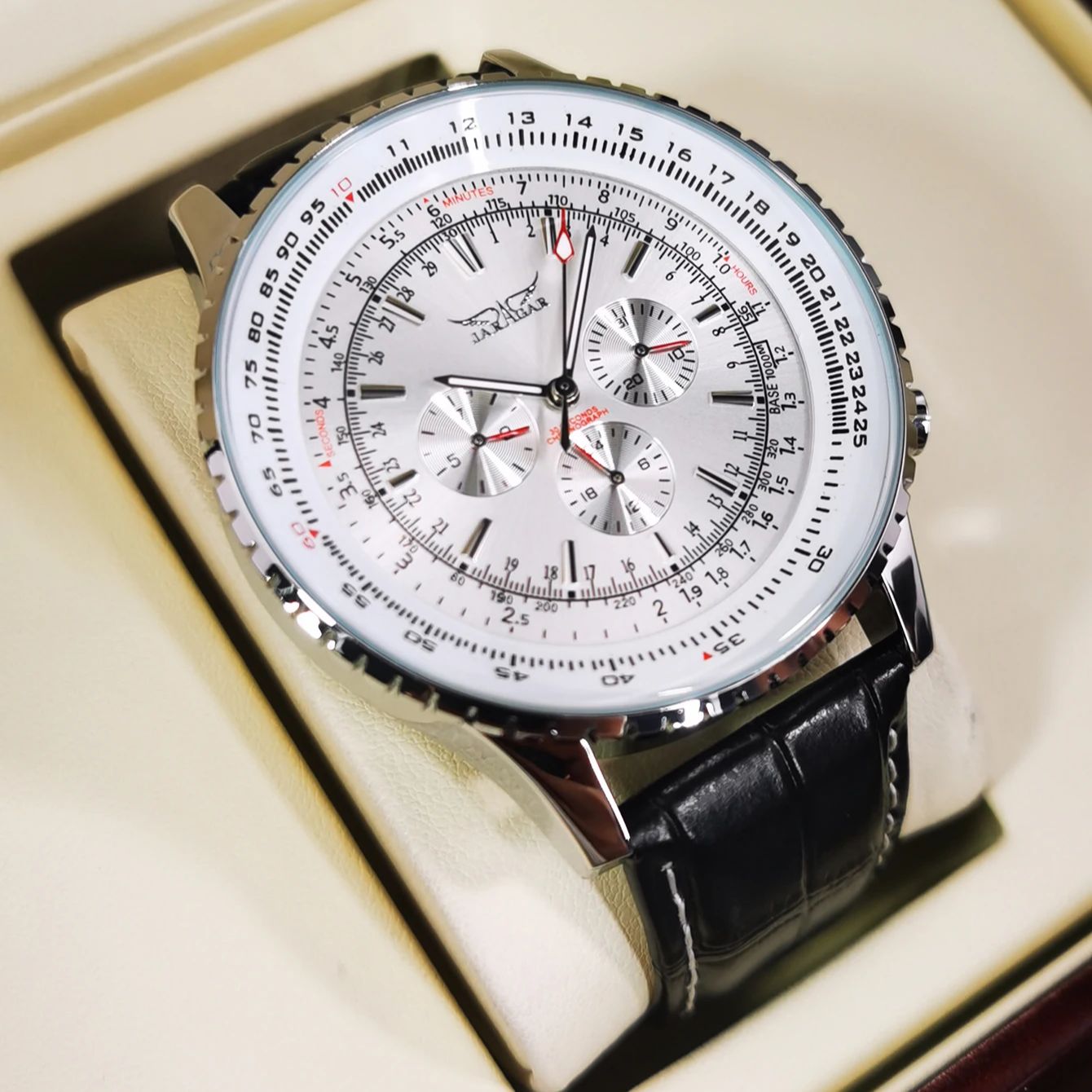 JARAGAR パイロット自動腕時計男性用ミリタリー多機能サ - Luxury Watch In Usa のレビューと価格