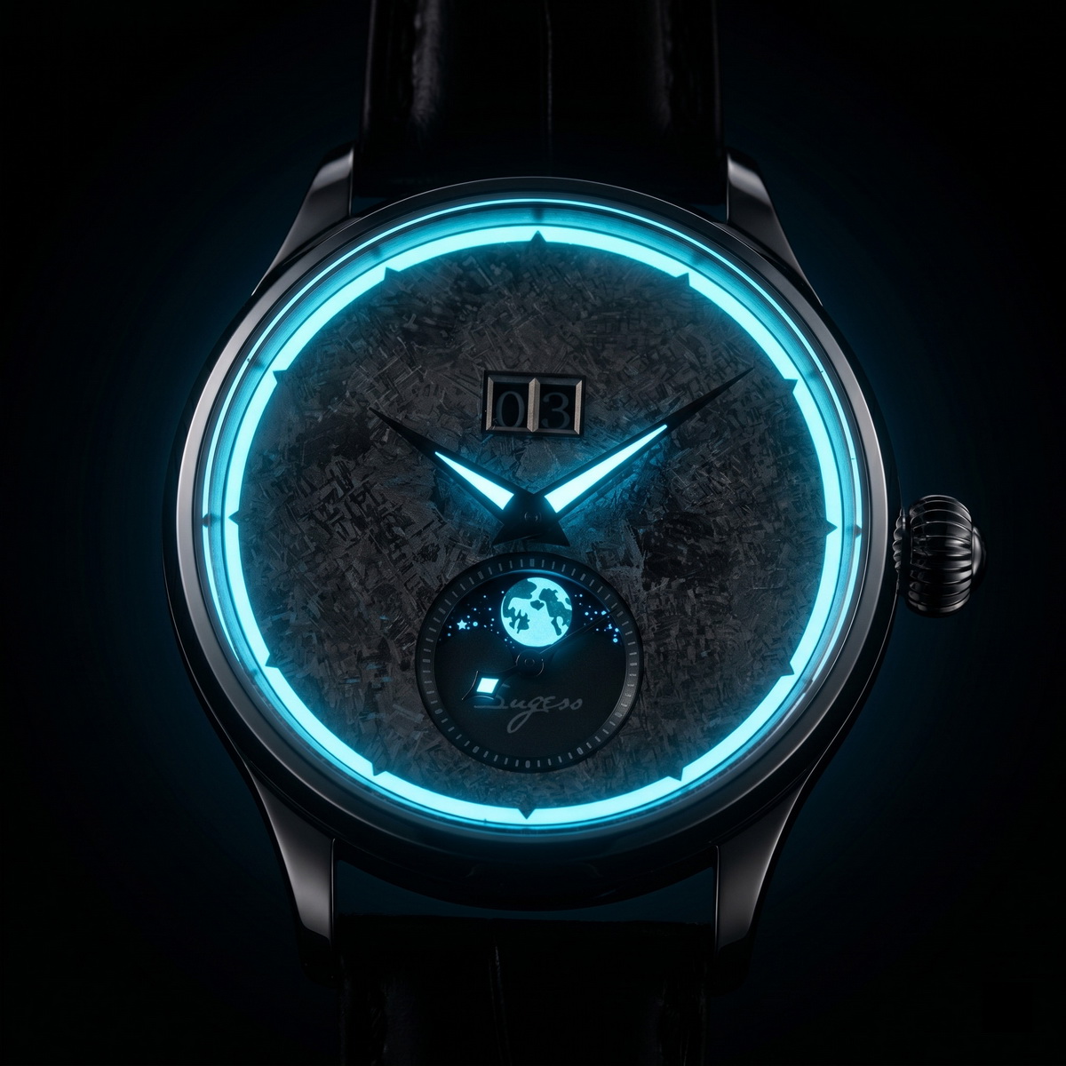 Sugess ムーンフェイズ腕時計男性用自動 ST2528  - Moonphase Complication Watch のレビューと価格