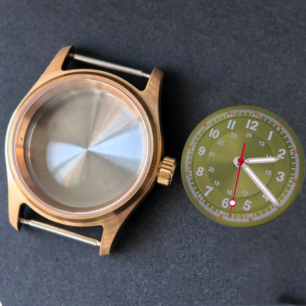 ヴィンテージ36mm本物のCusn8ブロンズパイロットウォッ - Bronze Case Watch のレビューと価格