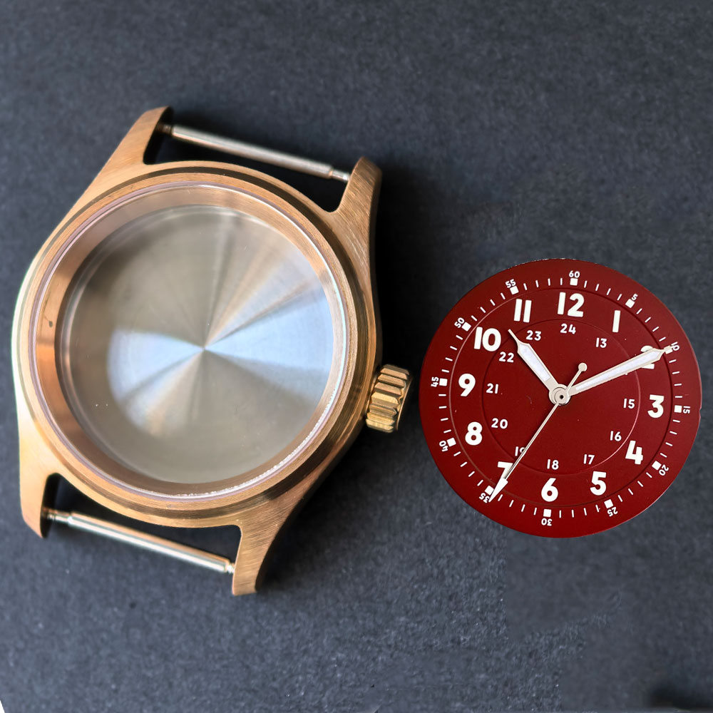 ヴィンテージ36mm本物のCusn8ブロンズパイロットウォッ - Bronze Case Watch のレビューと価格