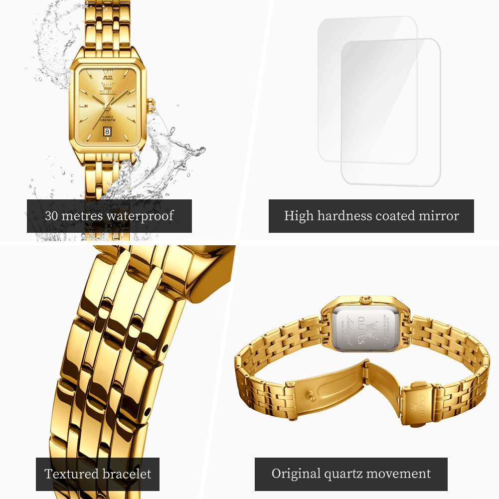 OLEVS 高級トップブランドの女性の腕時計防水エレガントな - Luxury Watch Green のレビューと価格