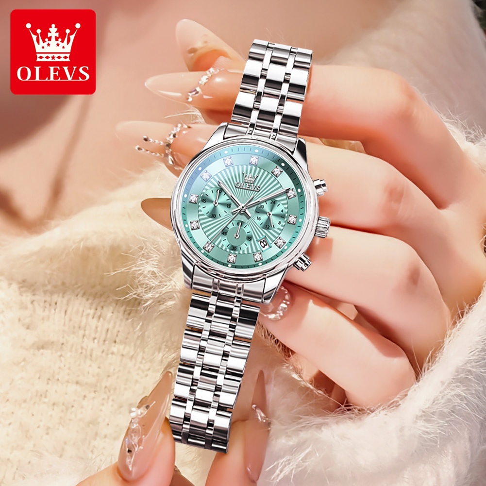 OLEVS レディース腕時計ファッションレディースクォーツ時 - Luxury Watch Green Dial のレビューと価格