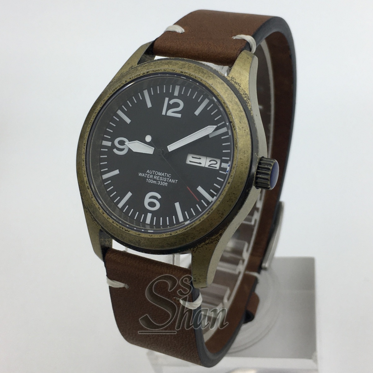 36mm/39mm ヴィンテージブロンズケース 日付とカレン - Bronze Case Watch のレビューと価格
