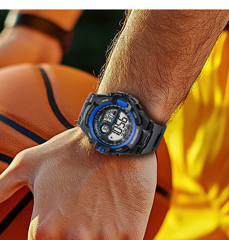 防水スポーツウォッチ、男性用高級電子時計、LEDアラームクロ - Luxury Watch Life のレビューと価格