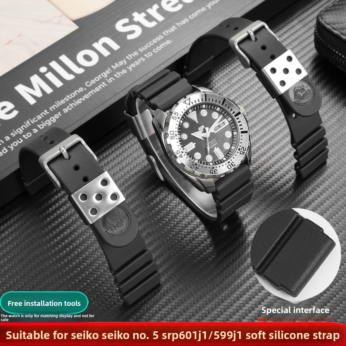 22 ミリメートルシリコン時計バンドセイコー NO.5 SR - Seiko Watch 5 Sports のレビューと価格