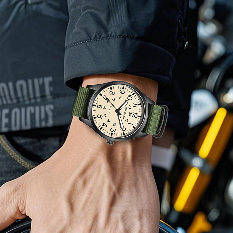 LIGE 2025 トップ新作クォーツ腕時計 アラビア数字  - Luxury Watch Green のレビューと価格
