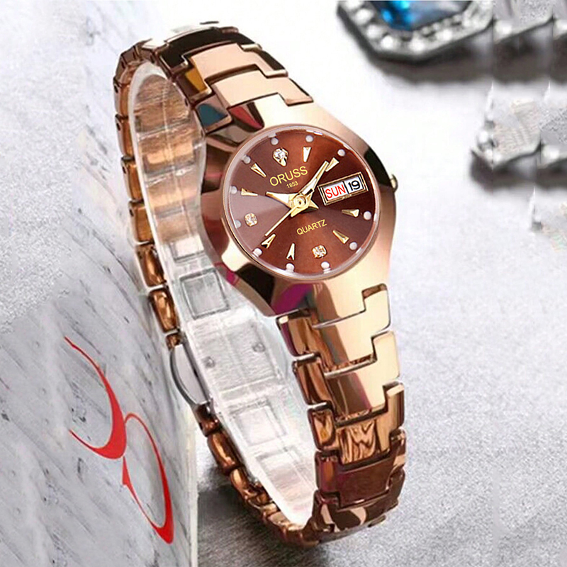 ORUSS ホットブランドレディース腕時計高品質ステンレス鋼 - Luxury Watch Green のレビューと価格