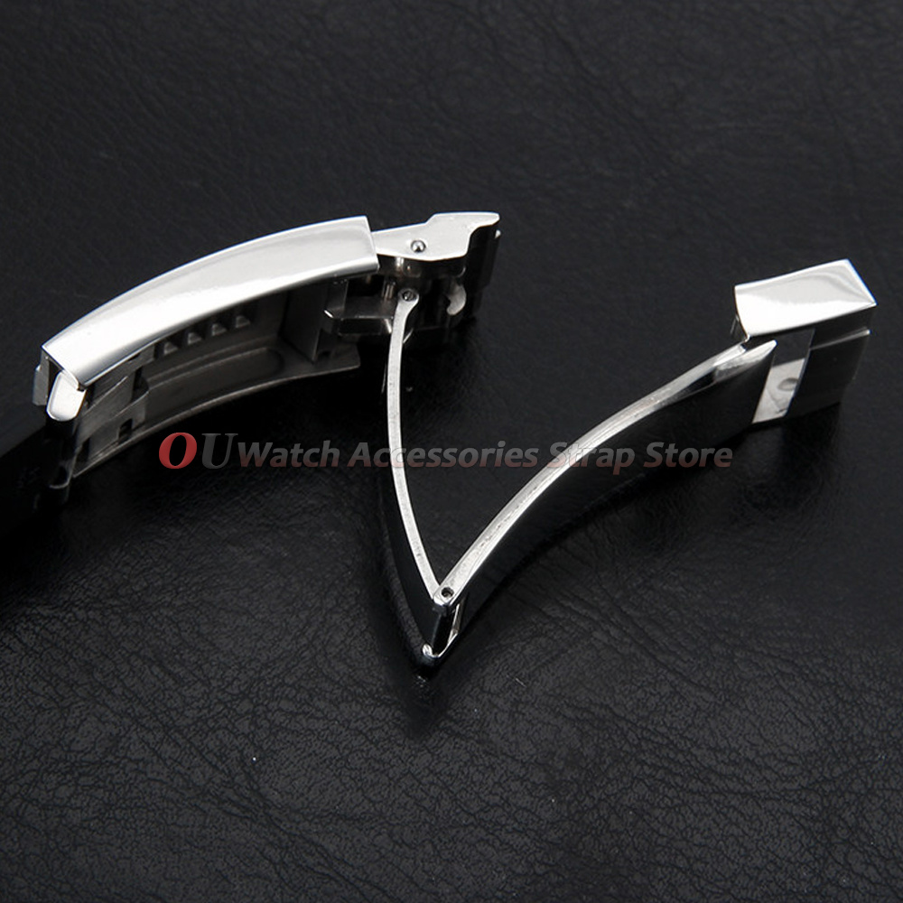 9mmx16mm ステンレス鋼デプロイメントクラスプ ロレッ - Luxury Watch Green のレビューと価格